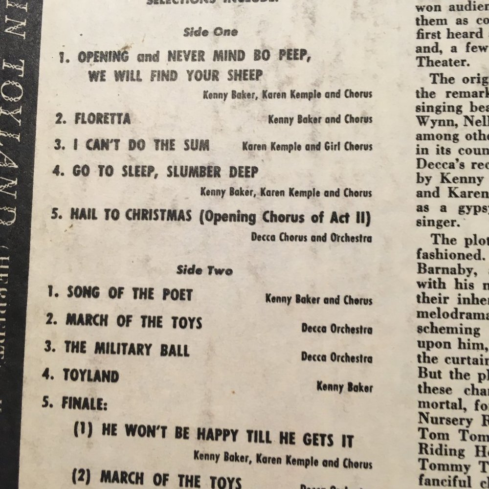 Vintage Decca Record Babes in Toyland - Picture 5 of 6